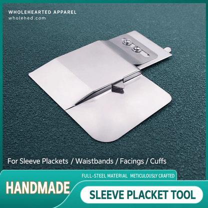 1044★ Handmade Sleeve Placket Tool for Cuffs, Waistbands, Front Plackets & Facing Seams.