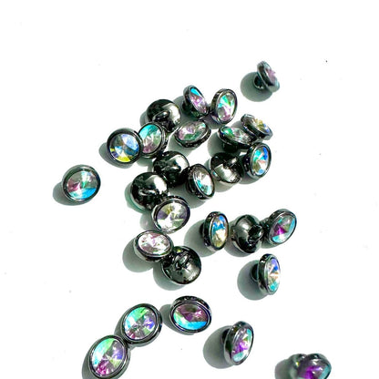 3036  High-end buttons exquisite explosive shirt shirt versatile button round cardigan pattern