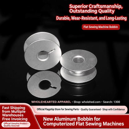 1300★ Durable Anodized Aluminum Bobbin for Industrial Flatbed and Computerized Sewing Machines