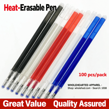 1008★ Stylo marqueur effaçable à la chaleur à corps épais pour tissu et cuir, grande capacité pour la couture et la confection