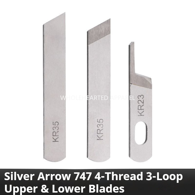 1096★ Accesorios para máquinas de coser máquina overlock Silver Arrow máquina overlock de cuatro hilos máquina overlock industrial 747 cuchillas superiores e inferiores marca Eagle genuina★