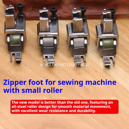 1374★  New zipper roller presser foot, adjustable special presser foot for upper zipper, narrow zipper presser foot, zipper small presser foot★