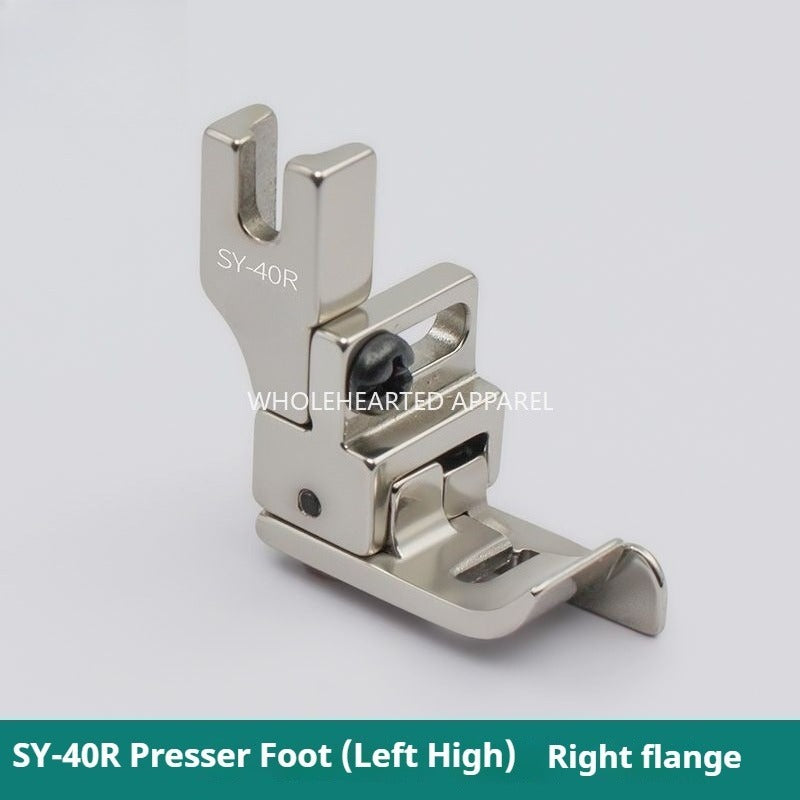 1744★ SY-40 Premium All-Steel Adjustable High/Low Presser Foot for Computerized Flat-Bed Sewing Machines with Knife Edge Guide for Edge-Stitch Topstitching★