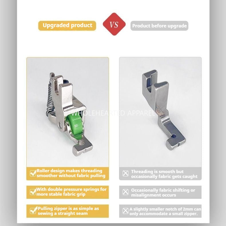 1148★  Newly upgraded roller invisible zipper presser foot invisible zipper presser foot seam smooth anti-wrinkle and anti-rush cloth★