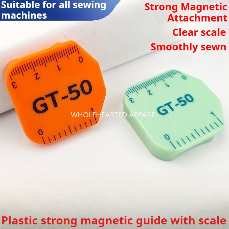 1598★  [Accurate rib] New flat car plastic magnet sizing fabric anti-roll rib with scale multi-function locator sewing machine accessories★