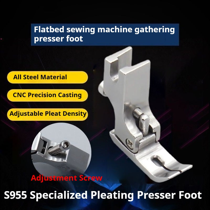 1024★ Pied de fer plat pour plis et rétrécissements P955, pied de fer plat pour machine à coudre, pied de fer simple à prix réduit pour bordures en dentelle et volants★