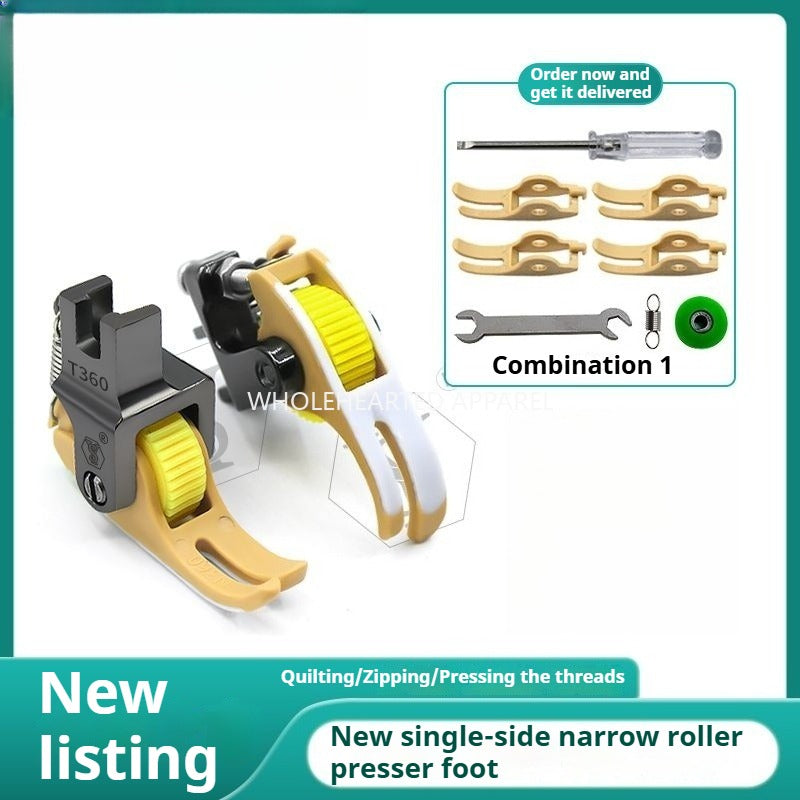 1070★  Unilateral T361/T360 Unilateral narrow roller presser foot half side small upper zipper pressing line multi-purpose★