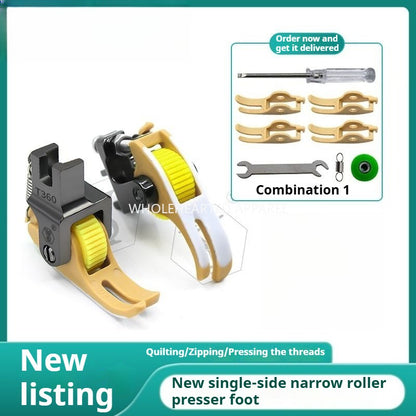 1070★  Unilateral T361/T360 Unilateral narrow roller presser foot half side small upper zipper pressing line multi-purpose★