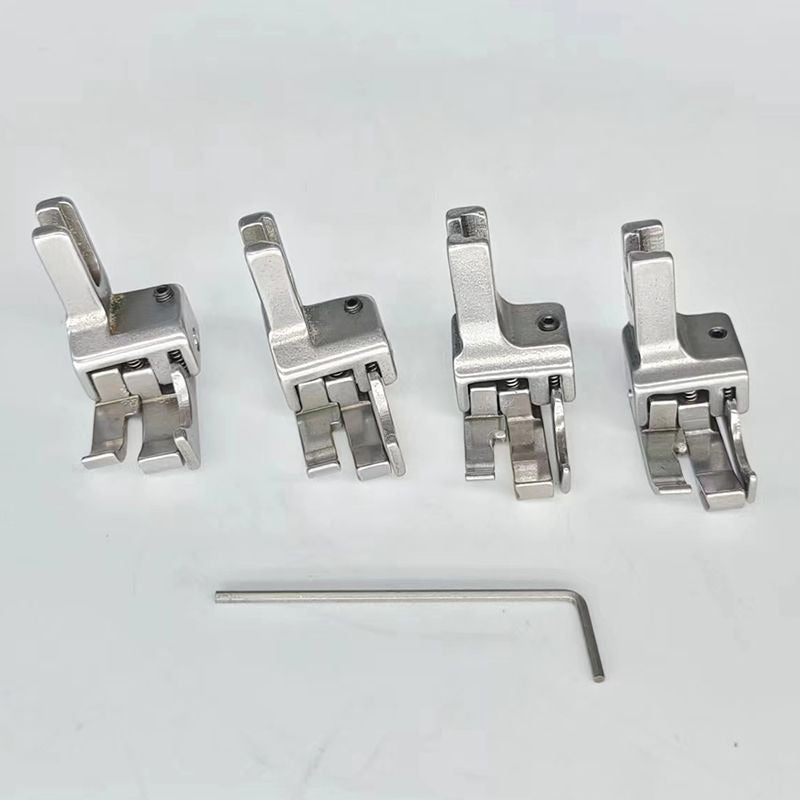 1547★ Accessoires pour machines à coudre, pied presseur plat double usage haute et basse, pied presseur multifonctionnel à double ligne avec arrêt de coupe et de pression sur la ligne ouverte★