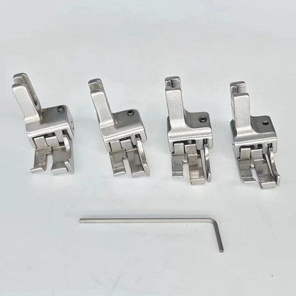1547★ Accessoires pour machines à coudre, pied presseur plat double usage haute et basse, pied presseur multifonctionnel à double ligne avec arrêt de coupe et de pression sur la ligne ouverte★