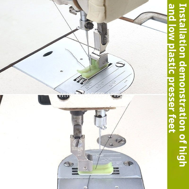 1428★  Golden wire rabbit flat car plastic high and low presser foot pressure line 0.1 0.2 stop Oxford presser foot thickened presser foot Daquan★