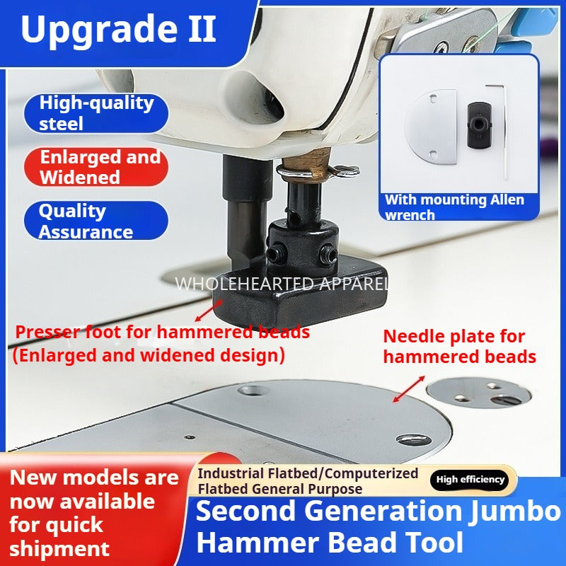 1657★  Second Generation Large Hammer Bead Tool Set Hammer Bead Craft Needle Plate Foot Press Tool Clothing Sewing Machine Accessories★
