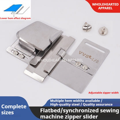 1075★ Chariot synchrone, chariot plat, fermeture éclair, tirette d'ourlet, accessoires de machine à coudre★