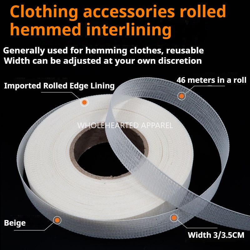 1003★Imported garment accessories fishbone hem interfacing for wedding dresses, chiffon skirt hems, shirt hems, DIY horsehair braid★