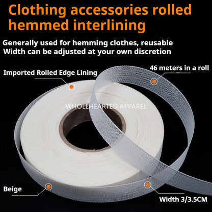 1003★Imported garment accessories fishbone hem interfacing for wedding dresses, chiffon skirt hems, shirt hems, DIY horsehair braid★