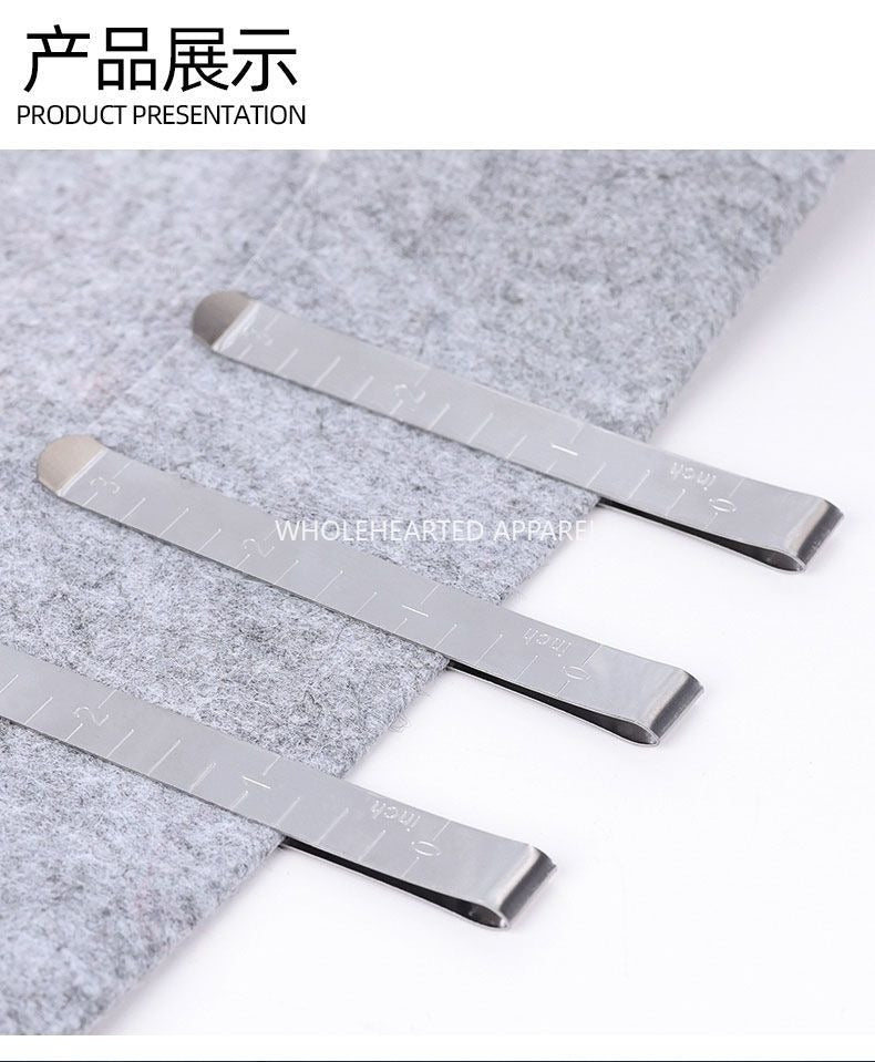 1663★ Clip de metal para dobladillo de costura, clip de costura, regla de medición de 3 pulgadas, clip de acolchado, regla fija, marcador fijo de costura DIY★