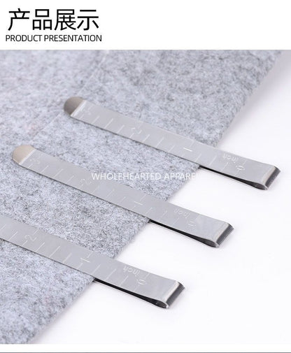 1663★ Clip de metal para dobladillo de costura, clip de costura, regla de medición de 3 pulgadas, clip de acolchado, regla fija, marcador fijo de costura DIY★