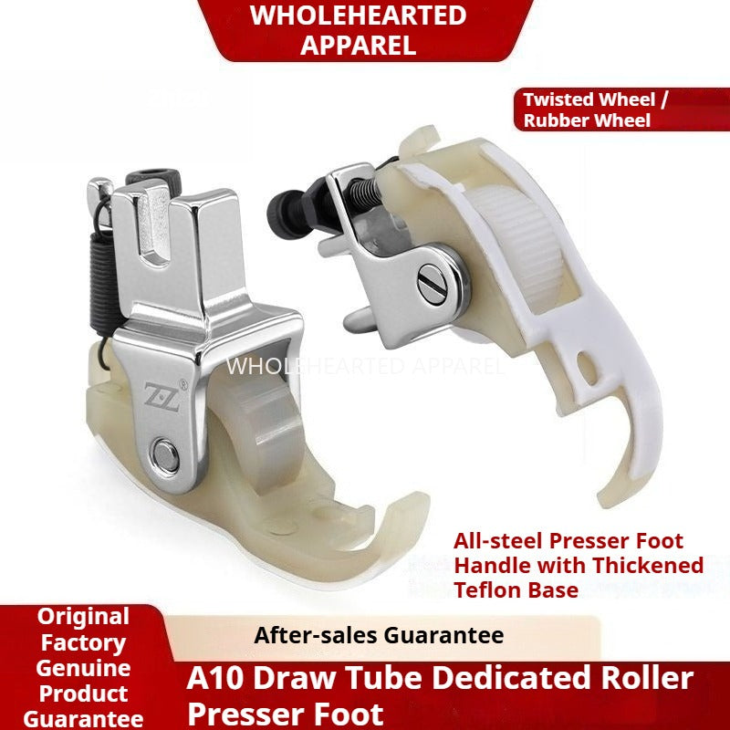 1617★  New flat car A10 pull cylinder special presser foot roller plastic presser foot hemming device wheel Teflon baseplate★