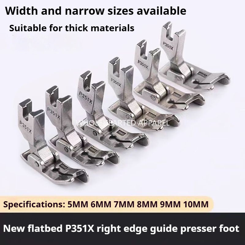 1033★  Flat car P351X right gear foot press car press bright and dark line thick material foot press sewing machine accessories universal★
