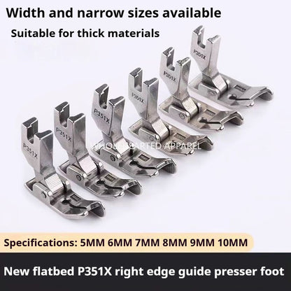 1033★  Flat car P351X right gear foot press car press bright and dark line thick material foot press sewing machine accessories universal★