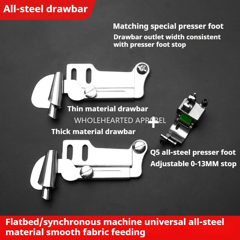 1597★  [Easy to pass the bone position] Sewing machine accessories New industrial spiral pull tube thin/thick material crimping device with Q5 professional crimping foot★
