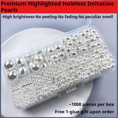 1584★  Boutique high-brightness non-porous imitation pearl mixed New Year's jewelry accessories pearl DIY material handmade beaded loose beads★