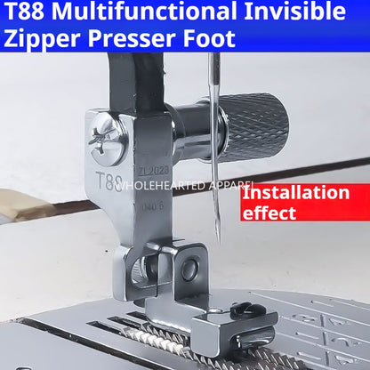 1481★  New flat car T88 adjustable multi-functional invisible zipper presser foot, computer flat car with zipper unilateral presser foot★