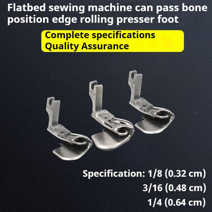 1285★  Flat car through the joint crimping foot, can it be too thick material, thin material bone position crimping device, over the seam head seam is not kaboo★