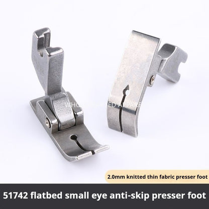 1391★  Flat car 51742 Presser foot for knitted thin materials Elastic fabric Anti-jumper thread Small hole Pinhole Presser foot Sewing machine accessories★