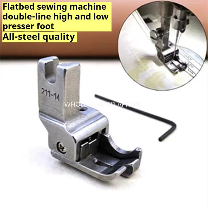 1512★  Computer flat car 211-14 211-150.6 Stop pressing line Multifunctional presser foot High and low presser foot Double tangent★