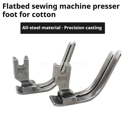1288★ Prensatelas para algodón de automóvil plano P127L Prensatelas para sombreros totalmente de acero, línea de ropa de colcha cosida especial Prensatelas para algodón★