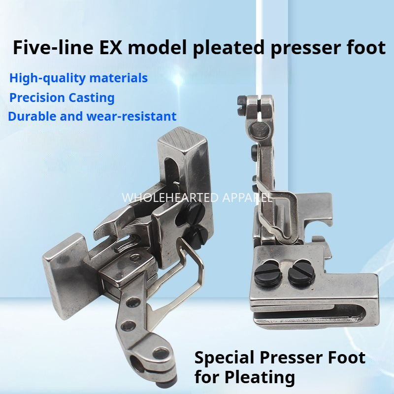 1344★  Five-wire presser foot of edge locking machine Five-wire discounted wrinkle presser foot, accessories Five-wire edge copying machine discounted wrinkle presser foot★