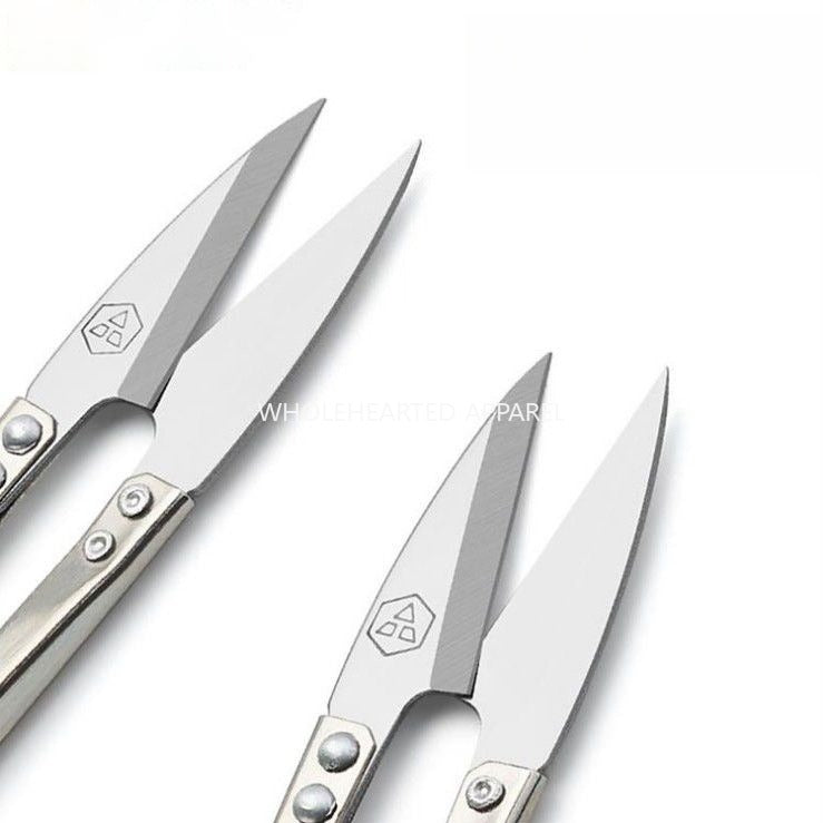1156★  New PIN brand All stainless steel special steel yarn scissors Bud scissors Trimming cloth trimming head Mini spring U-shaped small scissors Embroidery★