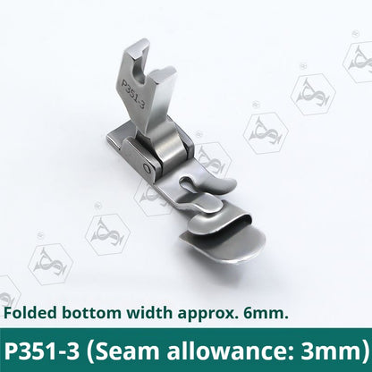 1107★  P351 non-ironing folding edge pressing foot, turtle hat under folding flat car crimping drum tool★
