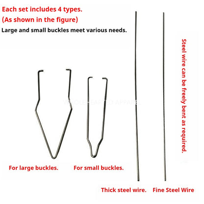 1001★ Nouveau dispositif d'enfilage de boutons haute efficacité, clip en forme de I pour la pose de boutons, boutons d'outillage, pièces détachées pour boutons, spécialement conçu pour les usines de confection★