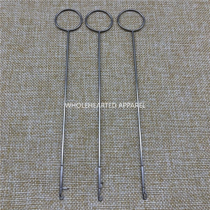 1109★ Juego completo de agujas de crochet de acero inoxidable con pasador de cinta de crochet súper largo, herramienta para enhebrar cuerdas, aguja para enhebrar cinta de crochet antiorejas★