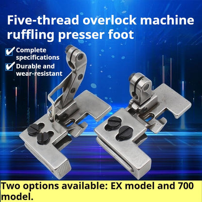 1344★  Five-wire presser foot of edge locking machine Five-wire discounted wrinkle presser foot, accessories Five-wire edge copying machine discounted wrinkle presser foot★