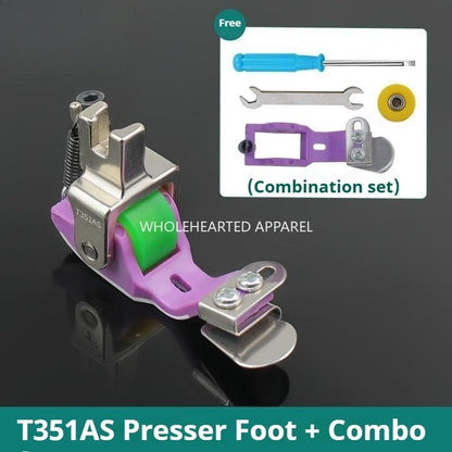 1707★T351 Pied presseur à rouleau en téflon réglable pour le pliage des bords★