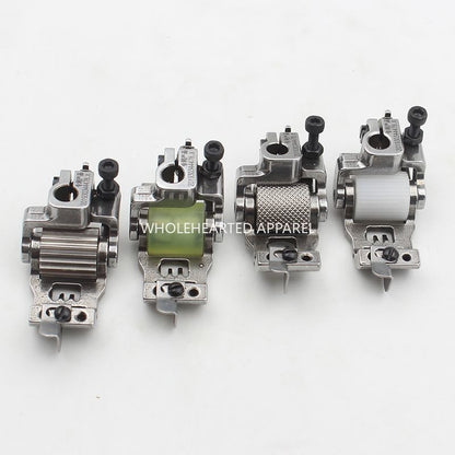 1364★ Pied presseur à rouleau pour machine à coudre industrielle, pied presseur à rouleau à déflecteur pour machine à coudre industrielle avec disque à couteaux et disque à couteaux de distribution★