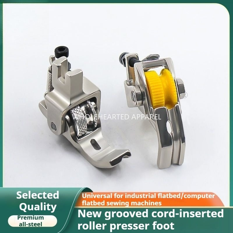 1094★ Rouleau tout acier de boutique avec pied presseur à corde intégré Chariot plat avec pied presseur à bande dentée à corde intégrée★