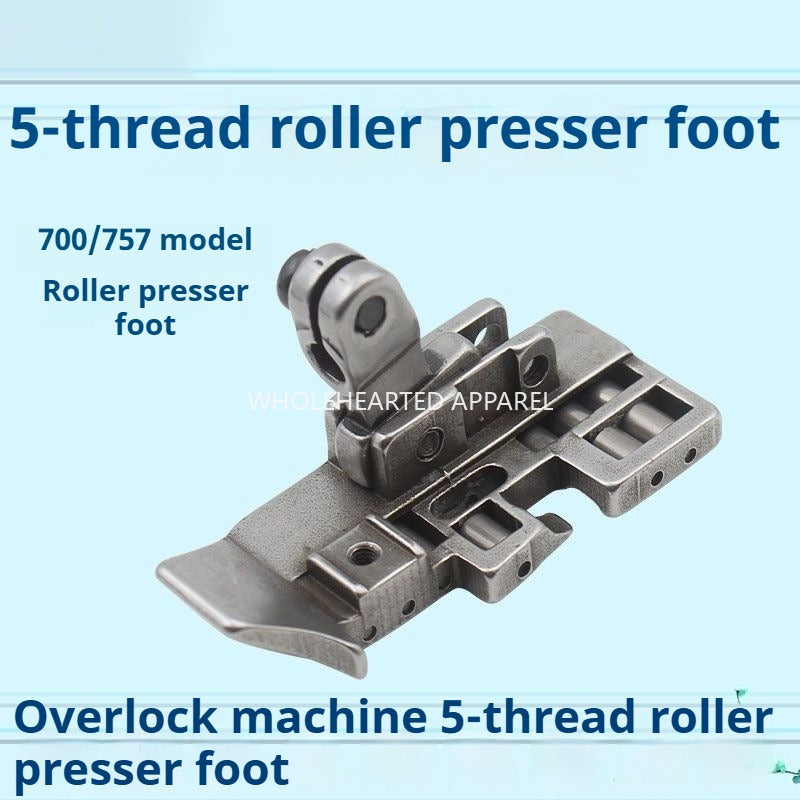 1273★  Edge copy machine roller presser foot, oversewing machine four-wire, five-wire thick material roller presser foot, edge copy machine anti-wrinkle presser foot★