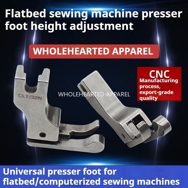 1183★ Prensatelas alto y bajo para máquina de coser industrial de acero CR1/16N, prensatelas alto y bajo para máquina de coser CL1/32N, prensatelas de alambre con tope abierto★