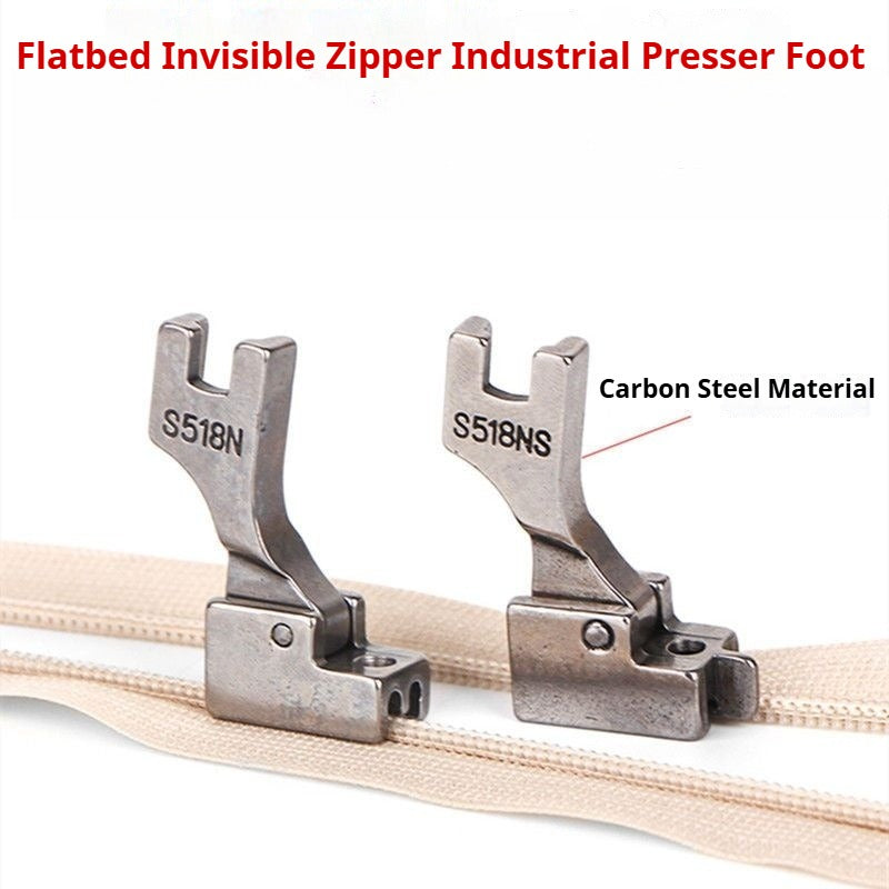 1522★  Sewing machine accessories S518NS invisible zipper presser foot industrial flat car sewing machine flat sewing machine zipper presser foot all steel★