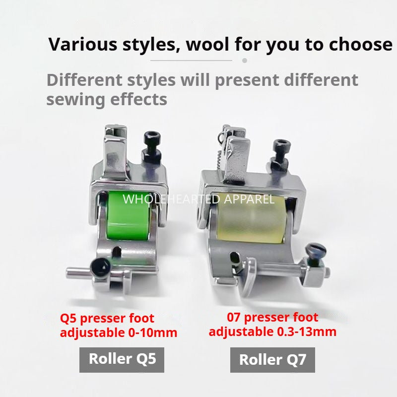 1334★  [Q5Q7 anti-beating and twisting roller crimping foot] Adjustable crimping width for crimping, no wrinkling rib★