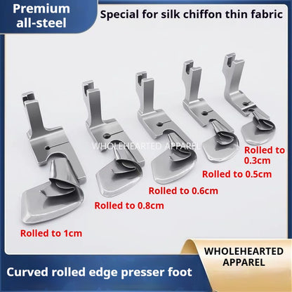 1098★  Chiffon thin material crimping presser foot F5 boutique mesh curved crimping device★