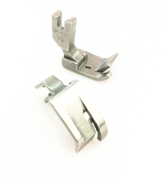 1317★ Prensatelas para máquina de coser de acero SP-733, prensatelas con dobladillo enrollado para camisas, prensatelas con borde doblado y engarzado especial★