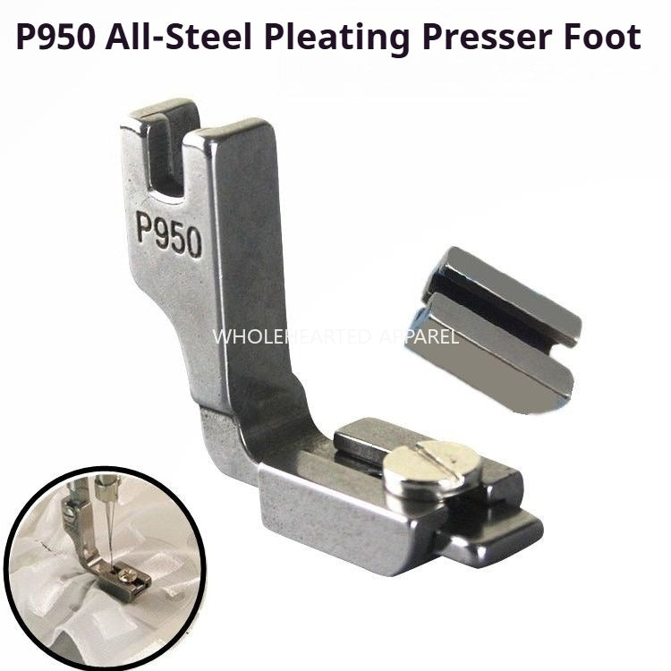 1126★  Industrial sewing machine computer flat car folding presser foot P950 pumping wrinkle presser foot wrinkling, shrinking, wrinkling all steel★