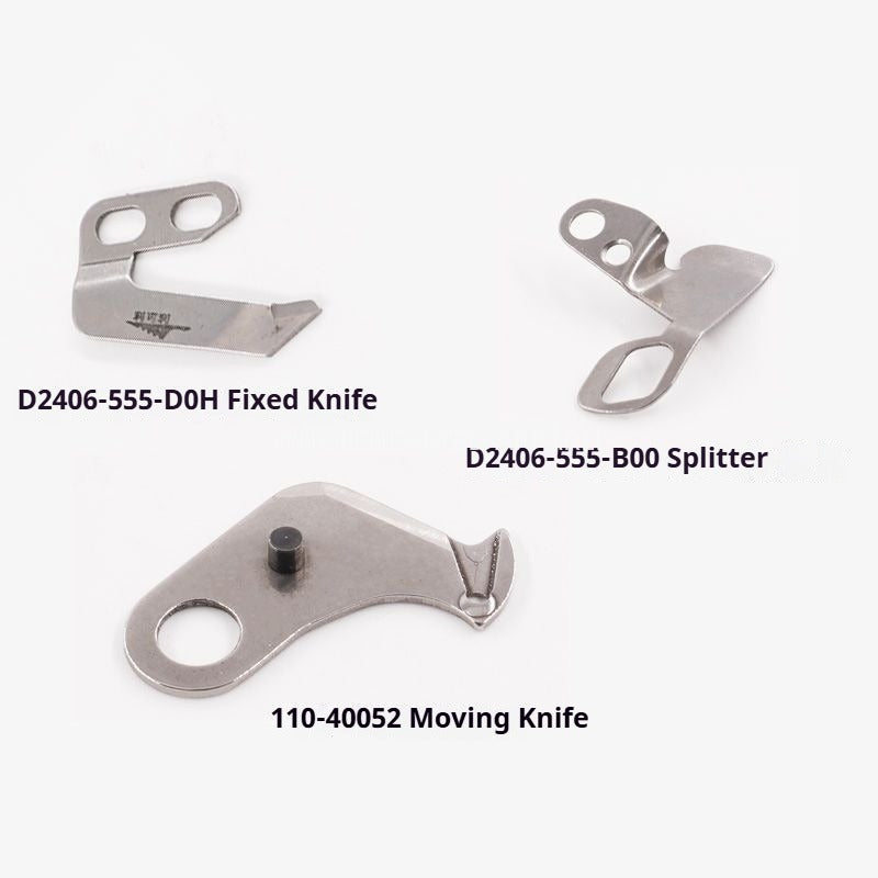 1466★  Authentic Qiangxin computer flat car wire cutting blade, movable knife 110-40052 fixed knife D2406-555-DOH parts★