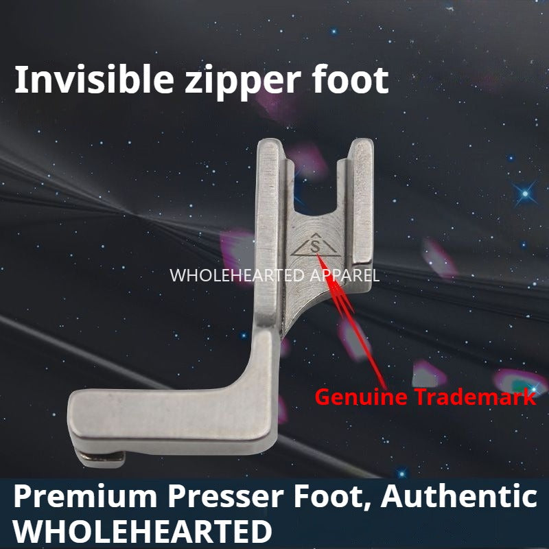 1372★ Pied presseur pour fermeture éclair invisible de boutique, pied presseur unilatéral pour fermeture éclair invisible Daqian, guide-courroie plat pour ordinateur, fermeture éclair supérieure de voiture★