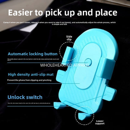 1437★  [New] Shockproof sewing machine Universal mobile phone holder Flat car Magnet fixing clip Edge locking machine Ham car rotation